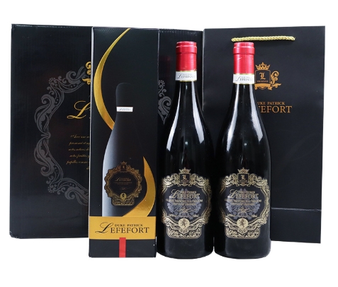 法国进口红酒礼盒装赤霞珠干红葡萄酒货源批发送礼14度鹿王干红酒